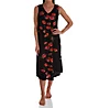 La Cera Sleeveless Rayon Floral Lounge Dress 2771 - Image 1