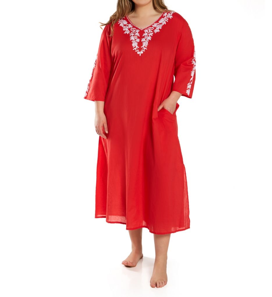 100% Cotton Hand Embroidered Caftan-cs4