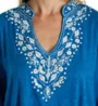 La Cera 100% Cotton Woven Embroidered Jacquard Caftan 3117 - Image 3