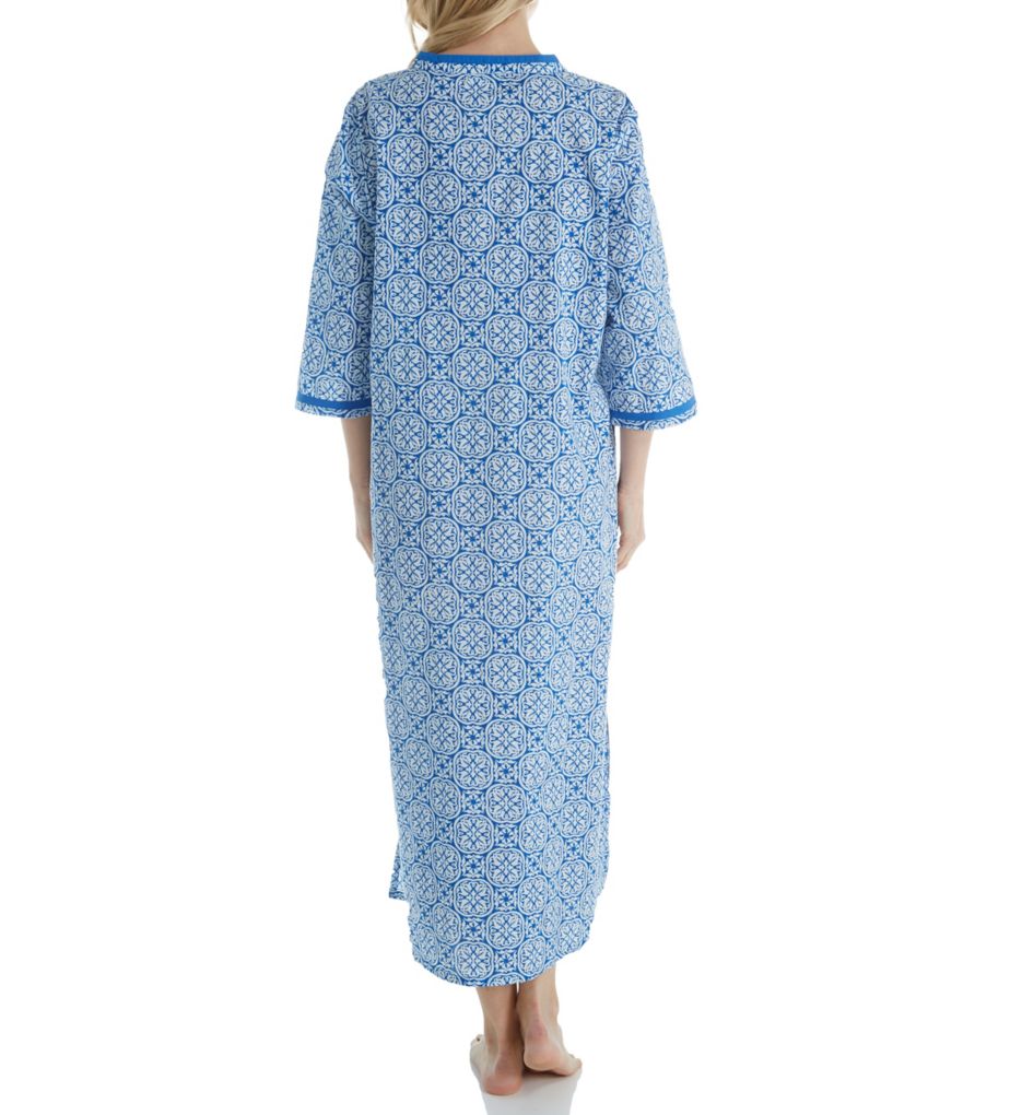 La Cera 100% Cotton Woven Tile Print Caftan 32681 - Image 2