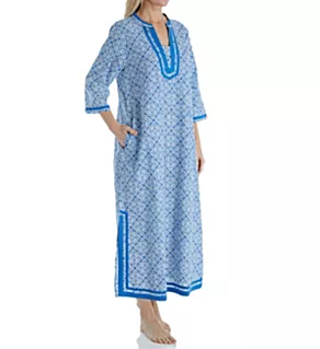 100% Cotton Woven Tile Print Caftan
