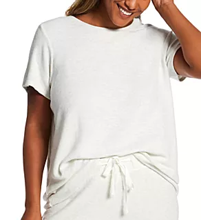 Plus Comfort Cap Sleeve Tee Oatmeal 1X