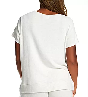 Plus Comfort Cap Sleeve Tee Oatmeal 1X