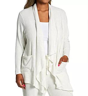 Plus Comfort Cascade Cardigan Oatmeal 1X