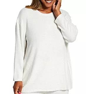 Plus Scoop Long Sleeve Tunic Oatmeal 1X