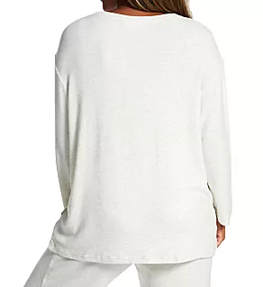 Plus Scoop Long Sleeve Tunic Oatmeal 1X