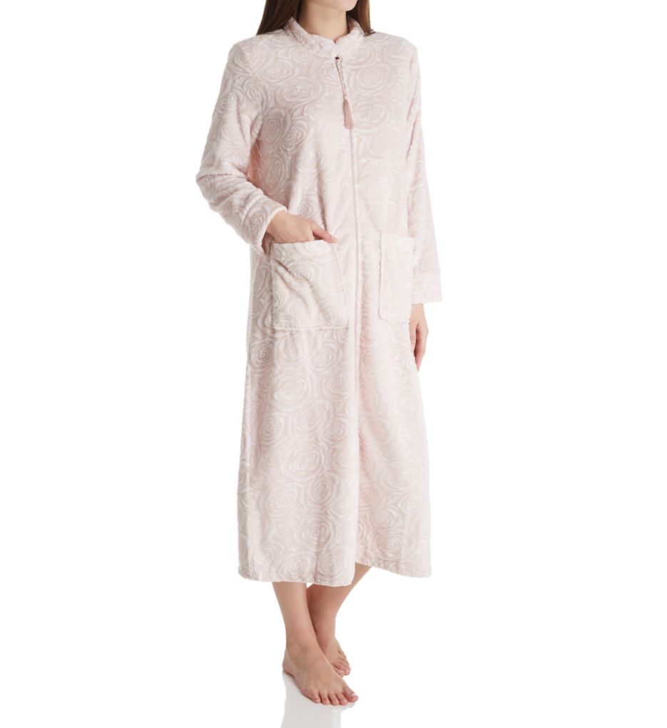 Embossed Rose Ballet Zip Robe-gs