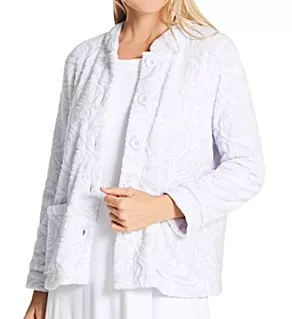 100% Polyester Fleece Bed Jacket Peri S