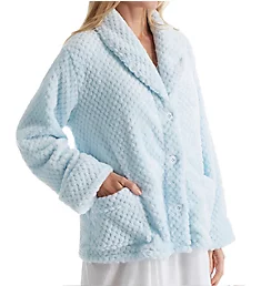100% Polyester Honeycomb Fleece Bed Jacket Blue S