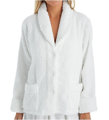 La Cera 100/% Polyester Honeycomb Fleece Bed Jacket 8825