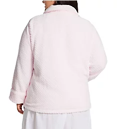 Plus 100% Polyester Honeycomb Fleece Bed Jacket Pink 1X