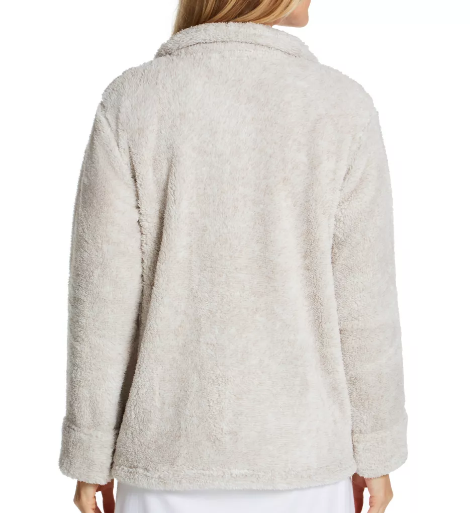 100% Polyester Fleece Bed Jacket Taupe S