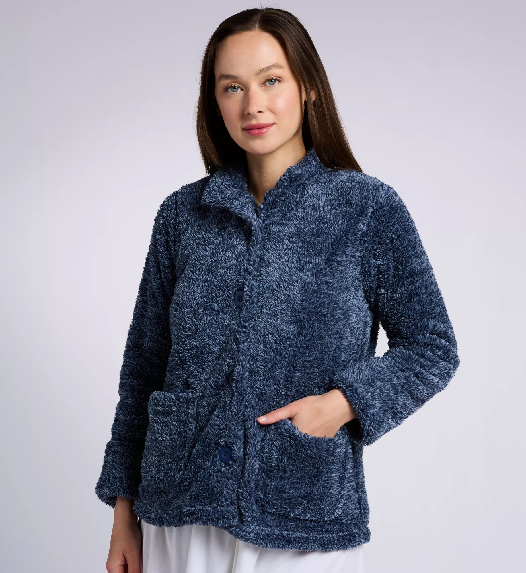 Plus 100% Polyester Fleece Bed Jacket
