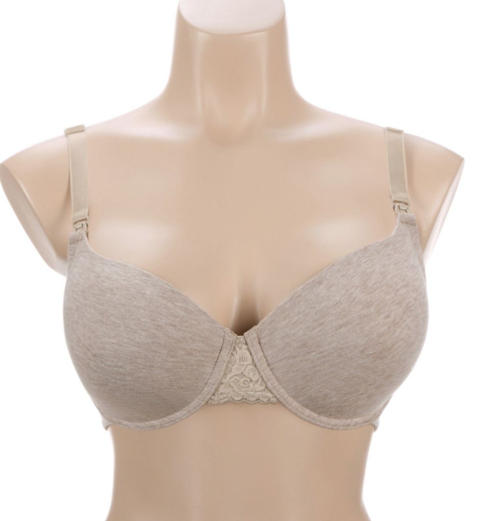 Cotton Blend T-Shirt Nursing Bra with J-Hook-fs