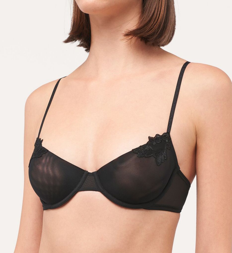 Sheer Bra - Balconette with Black Lace