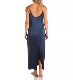 Seta Silk Long Nightgown Denim XS