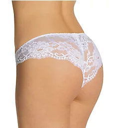 Souple Lace Trim Brazilian Panty White XS