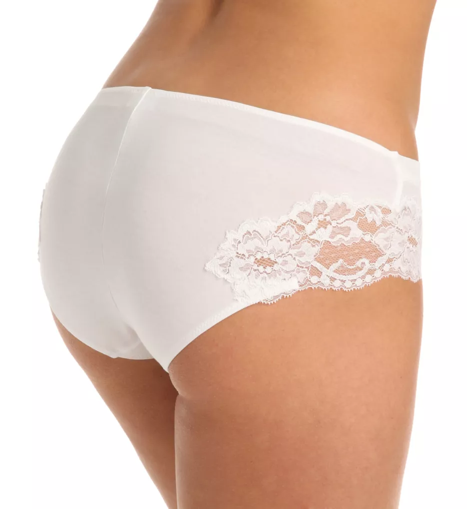 Souple Lace Trim Bikini Panty White XS