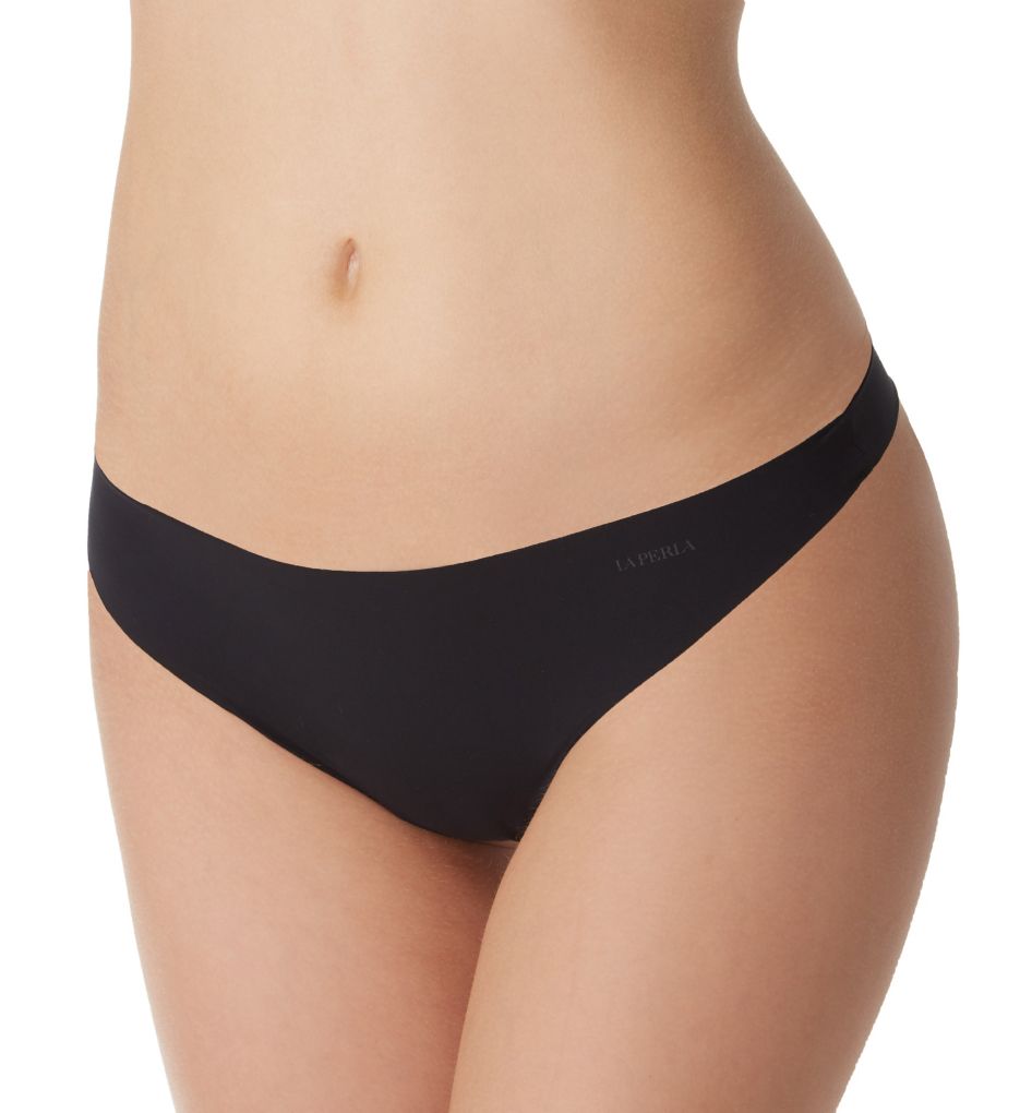 La Perla Women's Second Skin Thong Panty in Black | Size XL | HerRoom.com
