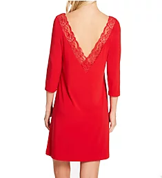 Layla 3/4 Sleeve Short Nightgown Red Tango XS