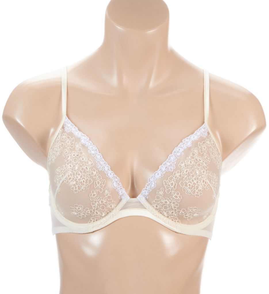 NY Outset Unlined Underwire Triangle Bra Alabaster/Off White 36B