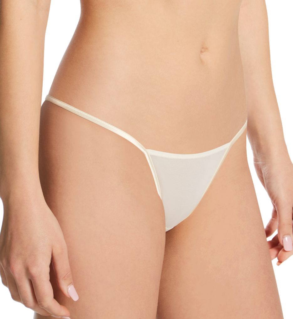 NY Outset G-String Panty Alabaster/Off White M by Perry Ellis