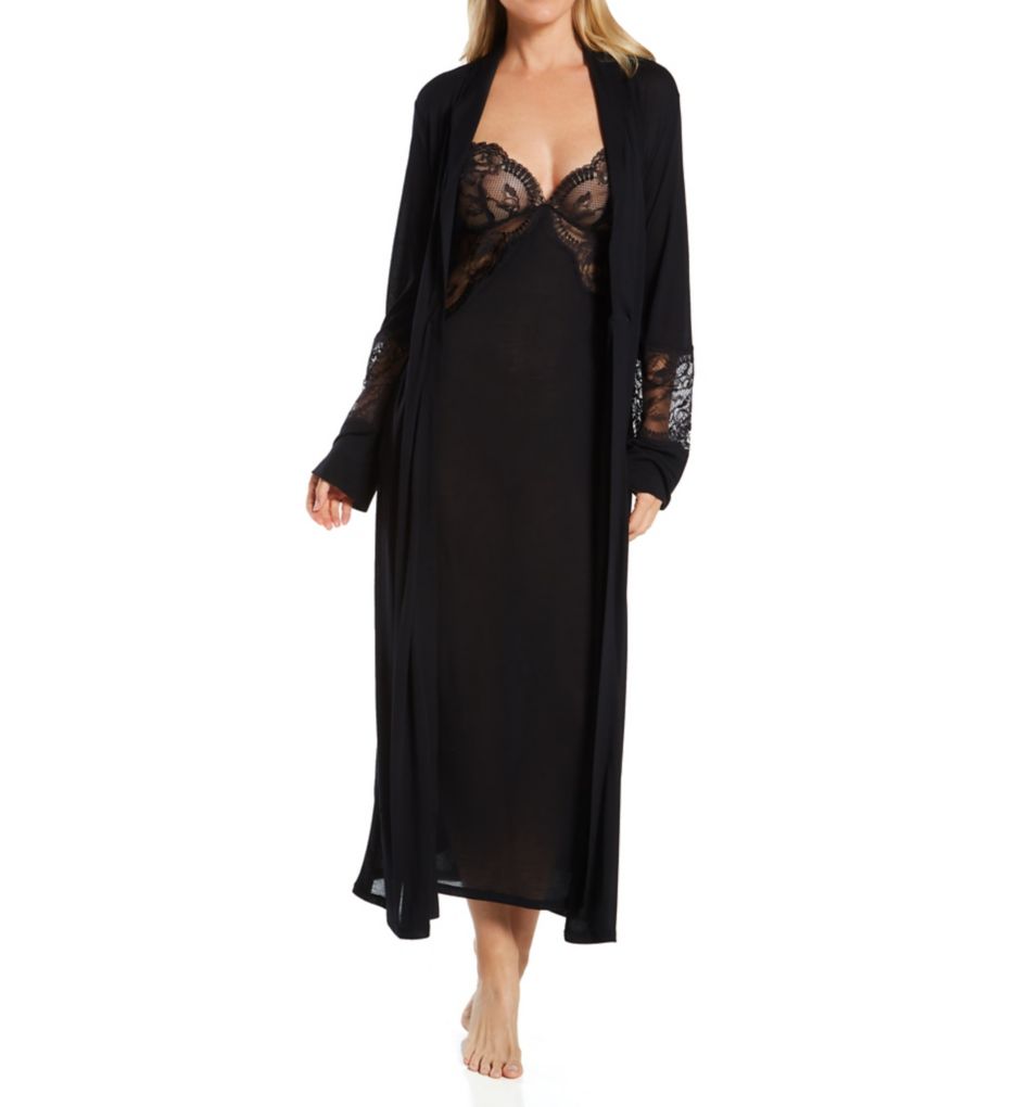  La Perla, Brigitta Long Nightgown, L, Black : Clothing