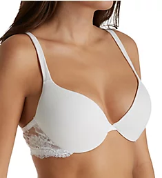 Souple Push Up Bra with Lace Wings White 38D