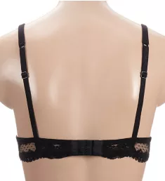 Souple Push Up Bra with Lace Wings Black 36A