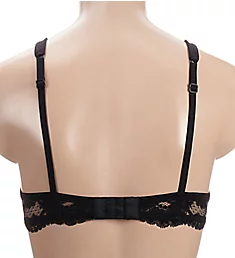 Souple Underwire Bra with Lace Wings Black 32B