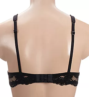 Souple Underwire Bra with Lace Wings Black 38B
