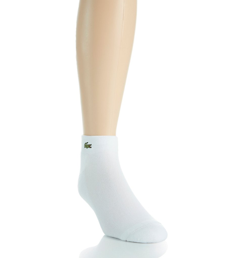 Lacoste RA9770-51 Men's Sport Quarter Sock (White)