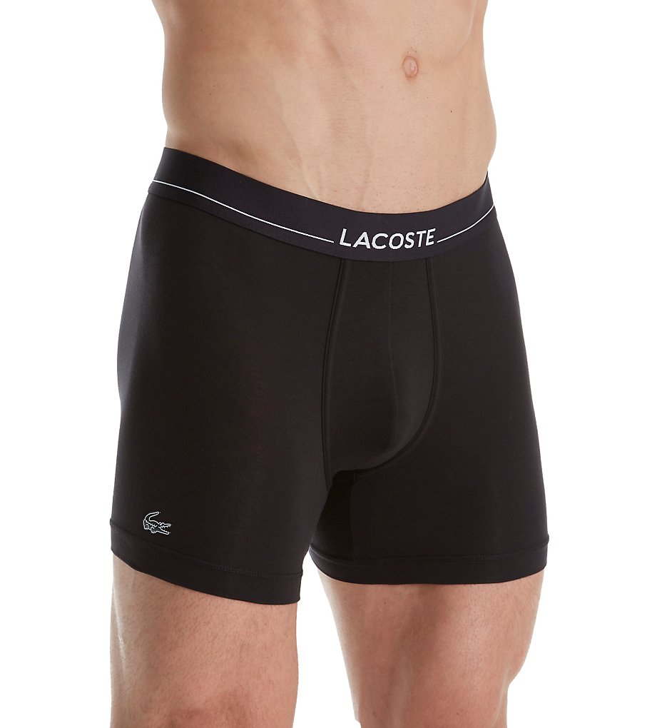 Lacoste RAM3109 Tencel Stretch Boxer Briefs (Black)