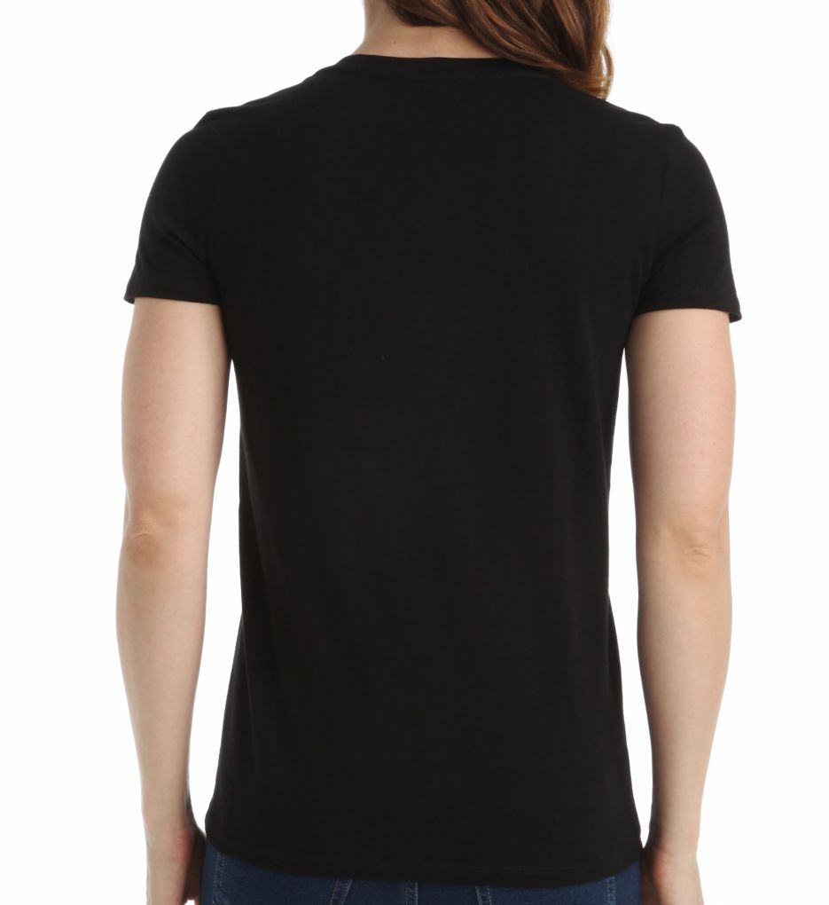 Short Sleeve Cotton Jersey V-Neck T-Shirt