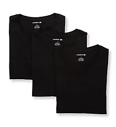 Essential 100% Cotton V-Neck T-Shirts - 3 Pack BLK M
