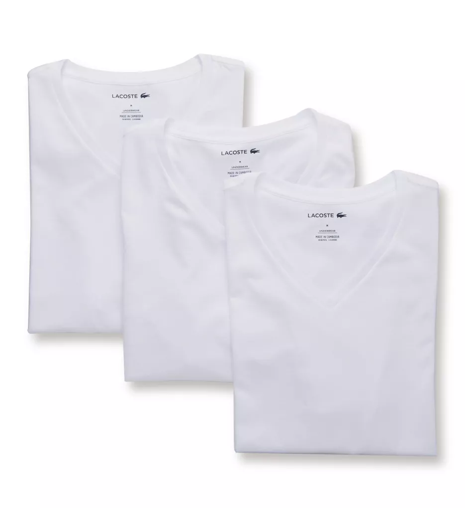 Essential 100% Cotton V-Neck T-Shirts - 3 Pack
