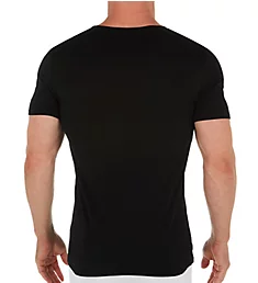 Essential 100% Cotton V-Neck T-Shirts - 3 Pack BLK M
