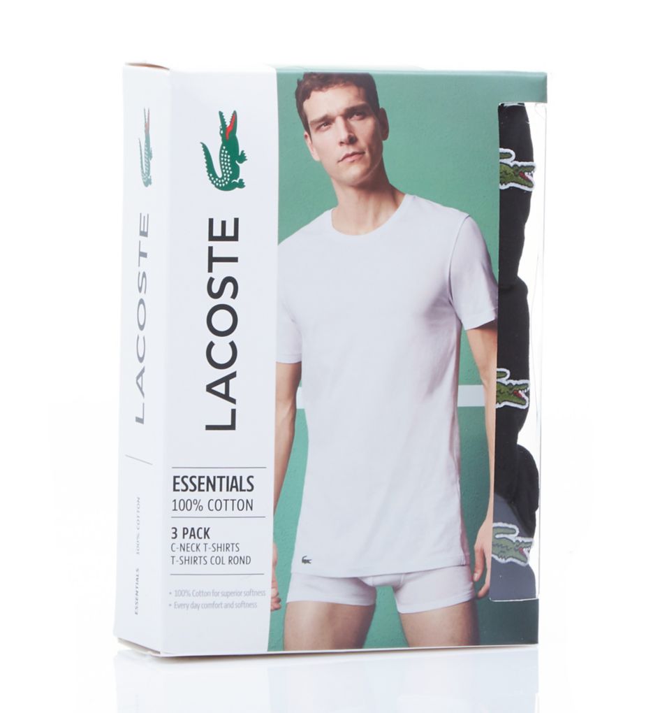 Lacoste crew neck shop t shirt 3 pack