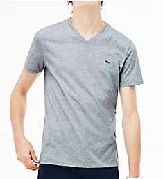 Pima Short Sleeve V-Neck T-Shirt SilvC 2XL