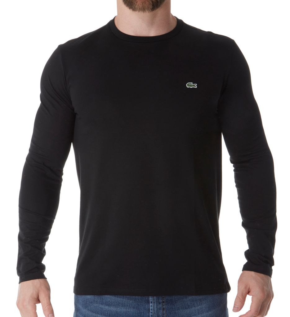 Calida Men's Cotton Code Long Sleeve Shirt, 15890, Black, S at