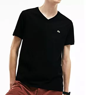 Big and Tall Cotton V-Neck T-Shirt BLK 3XL