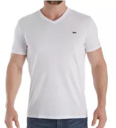 Big and Tall Cotton V-Neck T-Shirt WHT 1XL