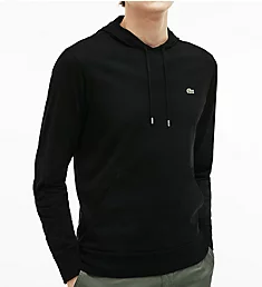 Hooded Cotton Jersey Sweatshirt BLK XL