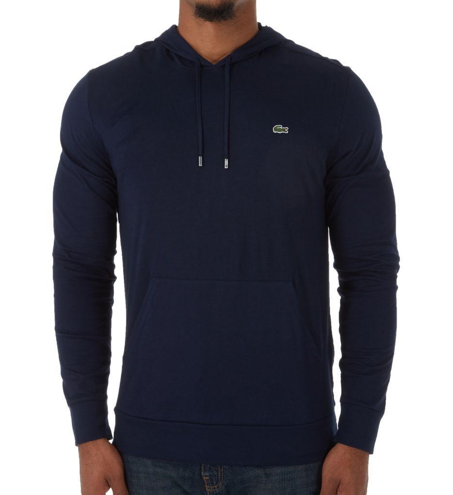 Lacoste men's hooded sales cotton jersey sweatshirt