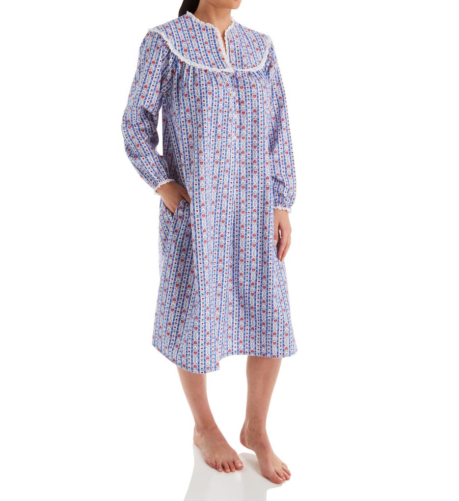 42 Inch Waltz Long Sleeve Flannel Gown-gs