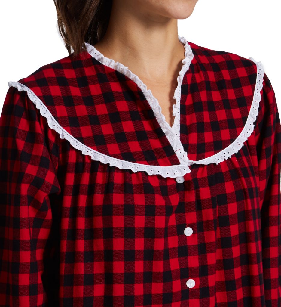 Lanz of Salzburg Classic Notch Collar PJ Set Red Tartan Plaid SM at   Women's Clothing store
