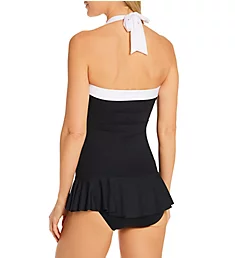 Bel Air Shirred Bandeau One Piece Swim Dress Black 6