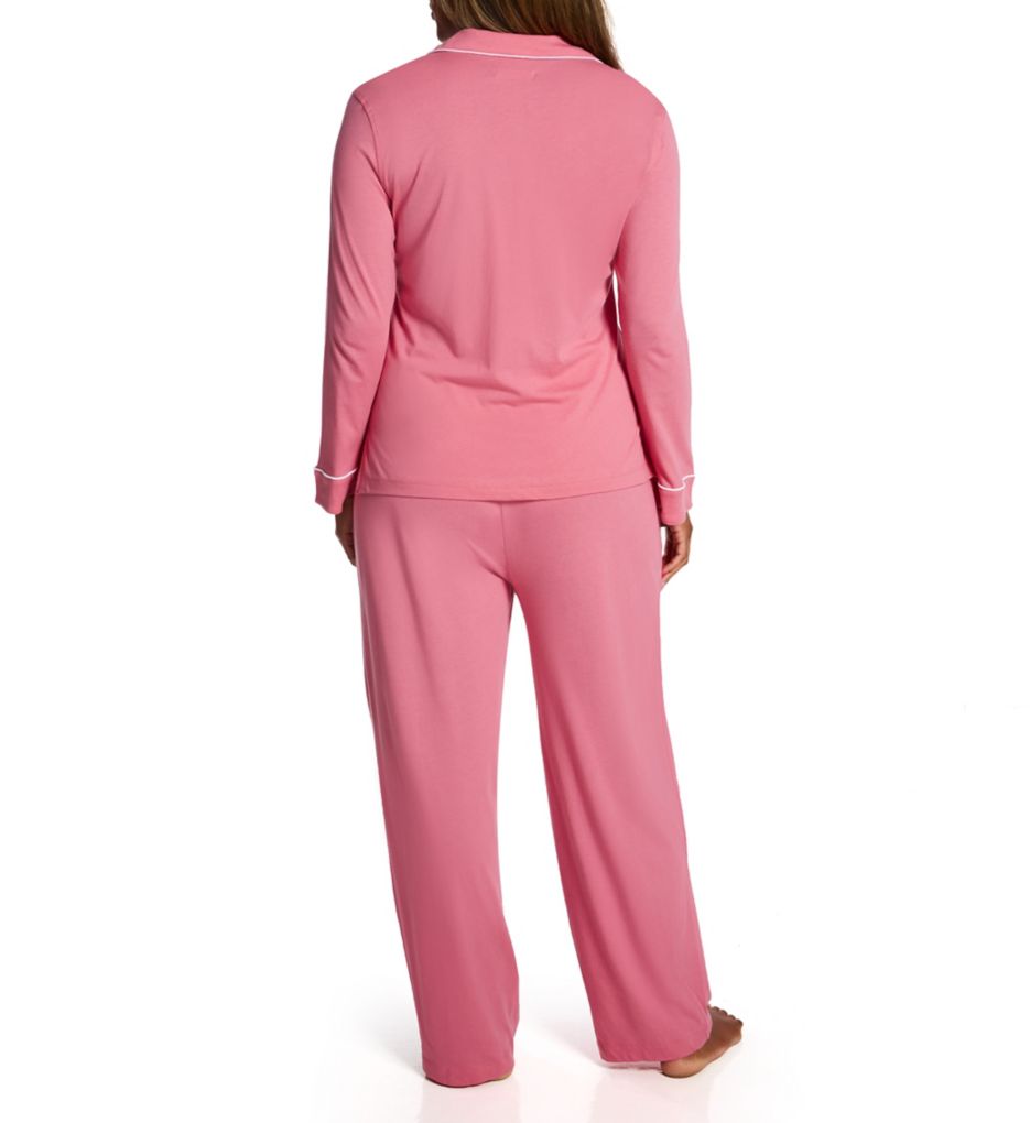 Plus Hammond Knits Long Sleeve Notch Collar PJ Set