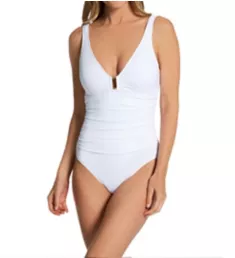 Beach Club Solids Ring Underwire 1 Pc Swimsuit