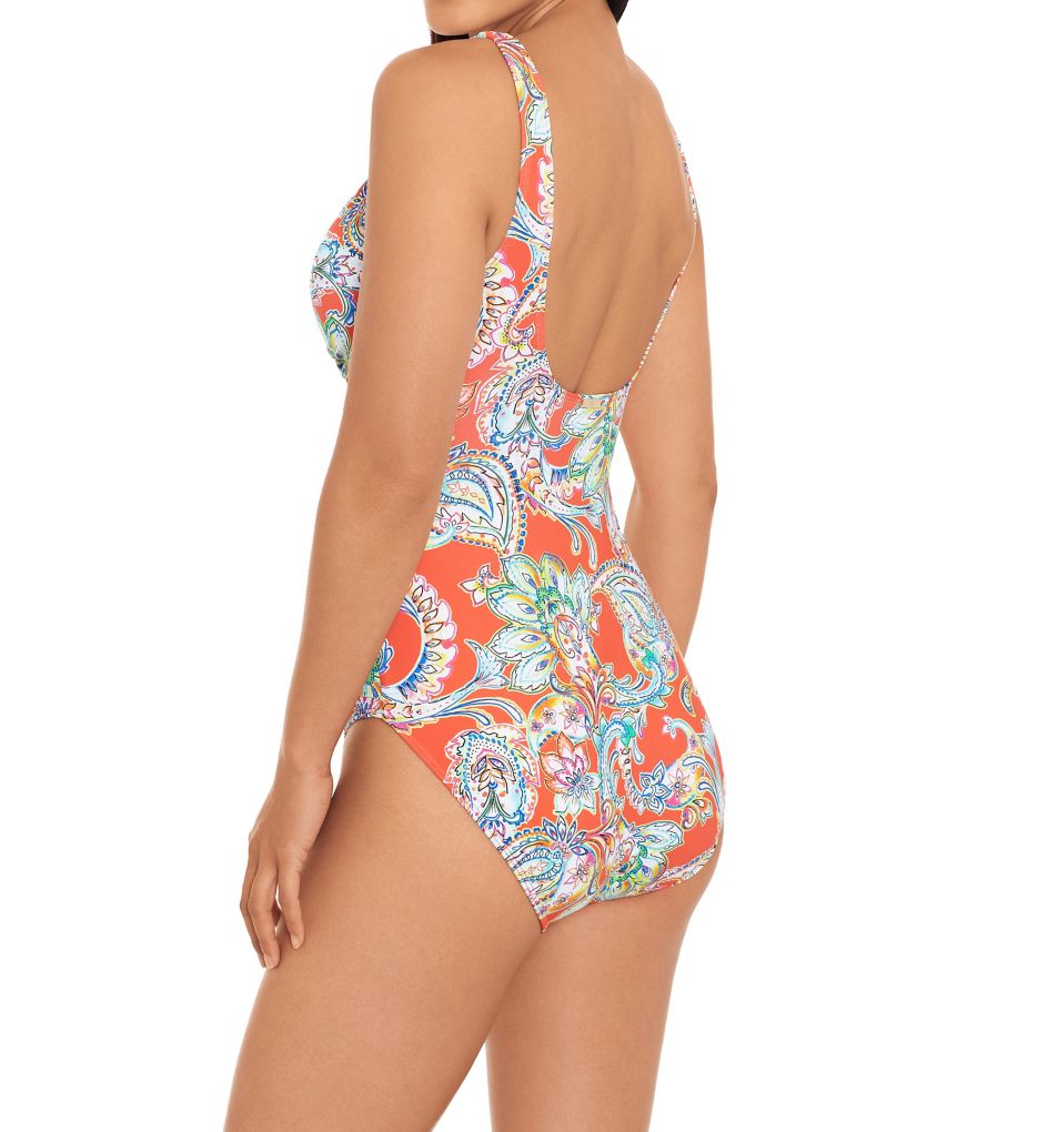 Multi Paisley Surplice OTS One Piece Swimsuit